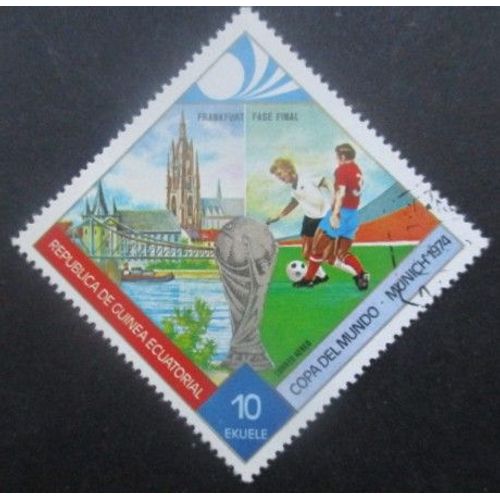 Guinee Equatoriale Poste Aérienne N°27a Et 27b Coupe Du Monde De Football Allemagne 1974 Oblitérés