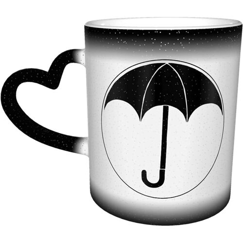 Tasse À Café Umbrella Academy, Tasses En Céramique Sensible À La Chaleur Changeant De Couleur Avec Poignée En Forme De Coeur Pour La Maison 11 Oz