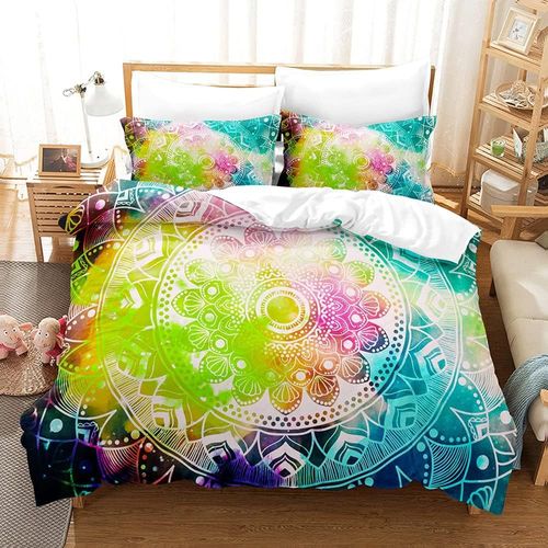 Housse De Couette En Microfibre ¿¿ Th¿¿Me Mandala Ensemble De Literie Zipp¿¿ En Comprenant Housse De Couette Et / Taie D'oreiller Ex¿¿Cution Fine (M