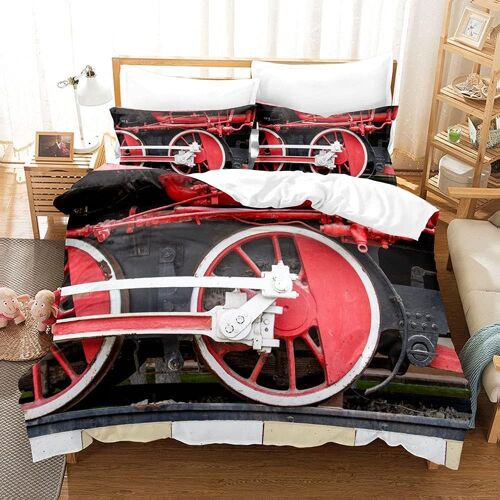 Ensemble De Linge De Lit Ensemble De Housse De Couette En Microfibre ¿¿ Th¿¿Me Train Ensemble De Literie Zipp¿¿ En (Train , X Cm)
