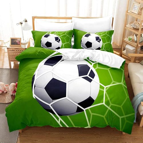 Housse De Couette ¿¿ Th¿¿Me Football Et Ensemble De Lit / Taie D'oreiller, Conception De Style De Personnalit¿¿ Sportive, Housse De Couette Confortable (