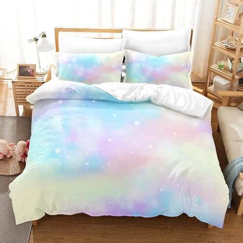 Housse De Couette ¿¿ Th¿¿Me Nuages ??Color¿¿S Ensemble De Lit / Taie D'oreiller, Conception De Style De Personnalit¿¿, Housse De Couette Confortable Et (N