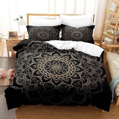 Housse De Couette En Microfibre ¿¿ Th¿¿Me Mandala Ensemble De Literie Zipp¿¿ En Comprenant Housse De Couette Et / Taie D'oreiller Ex¿¿Cution Fine (M