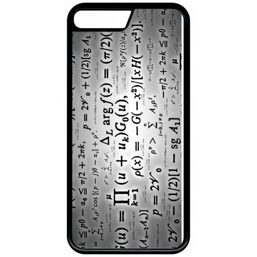 Coque Pour Smartphone - Calcul Pi Math Fond Argent - Compatible Avec Apple Iphone X - Plastique - Bord Noir