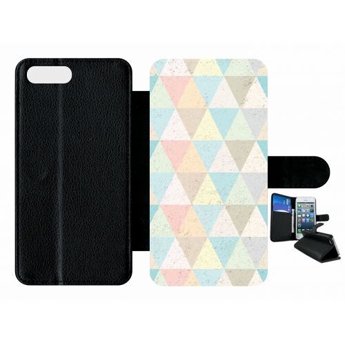 Etui A Rabat - Style Scandinave Pastel - Compatible Avec Apple Iphone 8 Plus - Plastique - Bord Noir