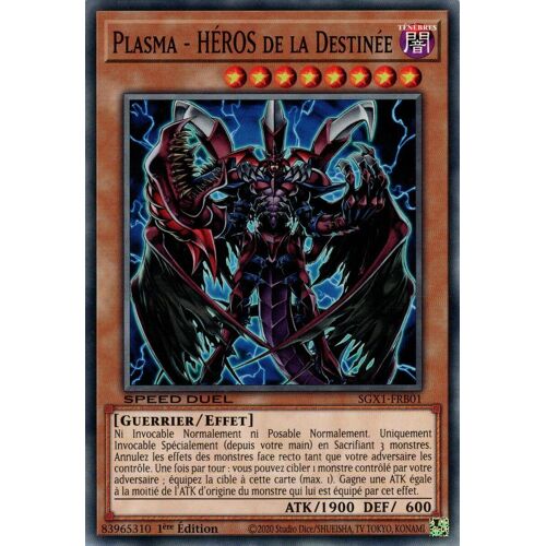 Yu Gi Oh Sgx1 Frb01 Plasma Héros De La Destinée
