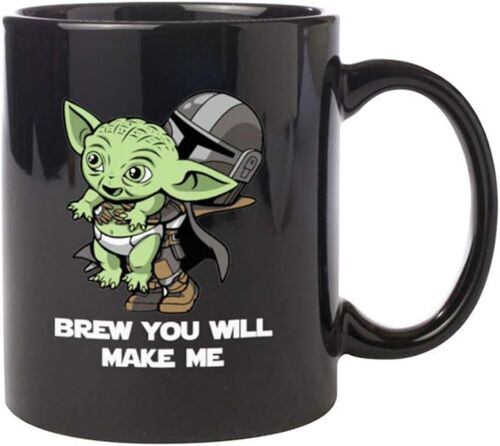 Je Ne Suis Pas Petit, Je Suis Bébé Yoda Taille - Tasse Yoda De Qualité Supérieure Star Wars Mandalorian Tasse À Café Drôle Tasse Cadeaux Bébé Yoda Pour Les Fans De Star Wars (Noir) -Yoda5