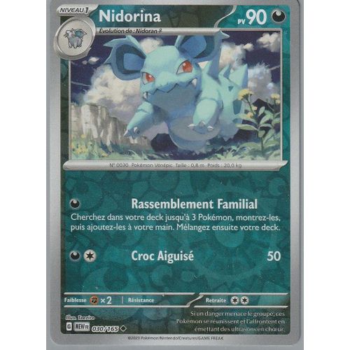 Carte Pokémon - Nidorina - 030/165 - Reverse - Ev3,5 151 Mew