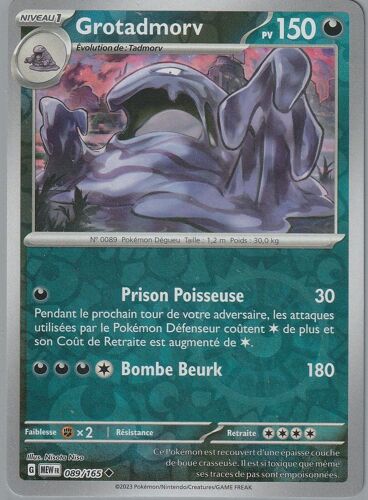 Carte Pokémon - Grotadmorv - 089/165 - Reverse - Ev3,5 151 Mew -