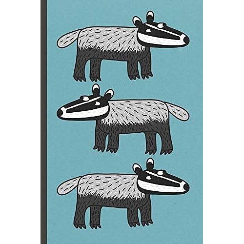 Notes: A Blank Squared Paper Journal With Cute Badger Cover