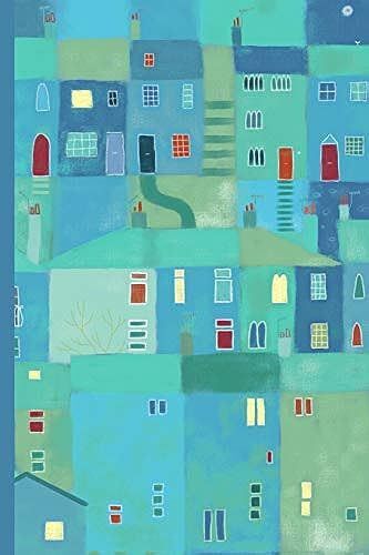 Notes: A Blank Guitar Tab And Music Notebook With Blue Semi-Abstract Townscape Cover Art