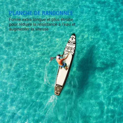 Planche Paddle - Capital Sports Mamao Touring Board - Gonflable Sup-Board-Set Touring - Noir