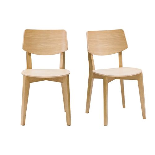 Chaises Vintage En Bois Clair (Lot De 2) Avea