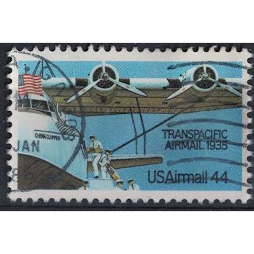 Etats Unis 1985 Oblitéré Used Hydravion Martin M 130 China Clipper Transpacific Airmail Su