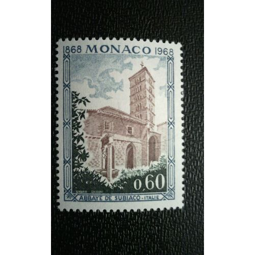 Timbre Monaco (Yt 747 ) 1968 Abbaye Bénédictine De Subiaco (Italie)