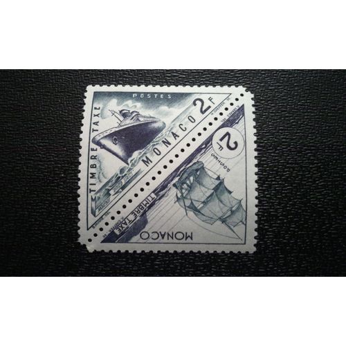 Timbre Monaco (Yt T 40-41 ) 1953 Séries: Moyens De Transport Voilier, Bateau À Vapeur «États-Unis»
