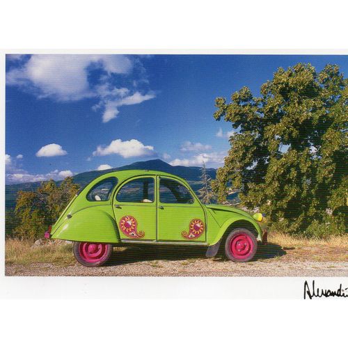 Carte Postale Theme Automobile - La 2 Cv