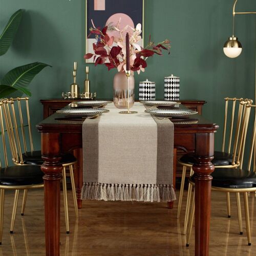 Couvertures De Drapeaux De Table Tissées, Style Patchwork Simple, Chemin De Table, Décoratif, Pour Salle À Manger, Restaurant