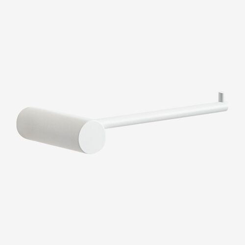 Porte-rouleau pour salle de bain en acier inoxydable Devon Blanc