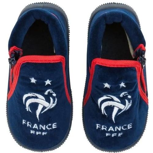 Chaussons Bébé Fff Collection Officielle Equipe De France De Football Polyester Et Gomme Bleu