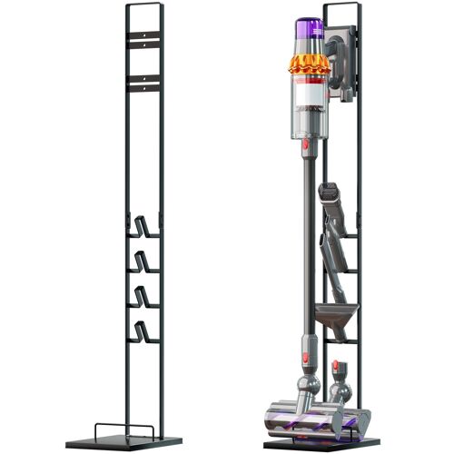 vhbw Support d'aspirateur compatible avec Dyson V12 aspirateur à batterie, aspirateur à main, gris foncé