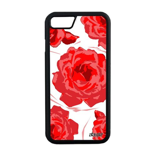 Coque silicone iPhone 8 rose fleur mobile floral love petale de tatouage a iPhone 8