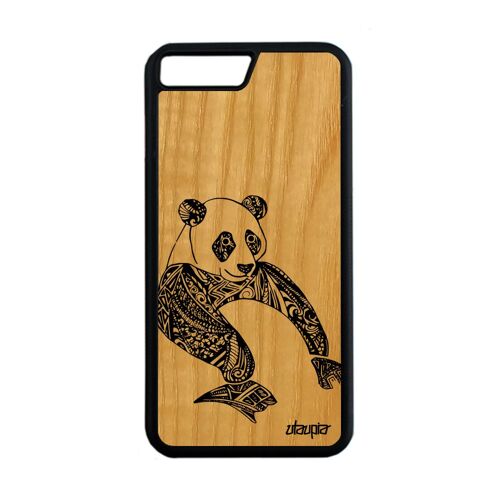 Coque Iphone 8 Plus Bois Silicone Panda Ethnique Azteque Tpu Tattoo Etui A Iphone 8 Plus