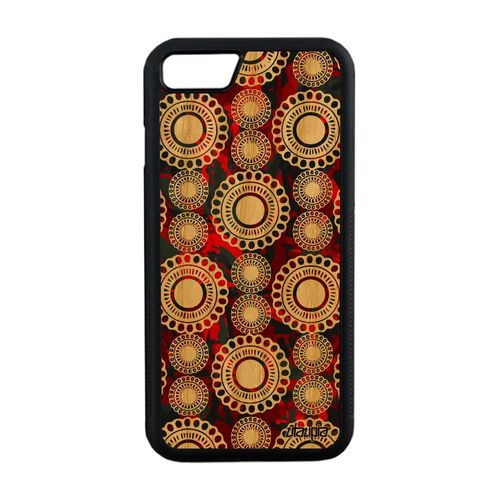 Coque Iphone 8 Bois Silicone Motif Floral Indien Floraux Fille Rouge Fleur Iphone 8