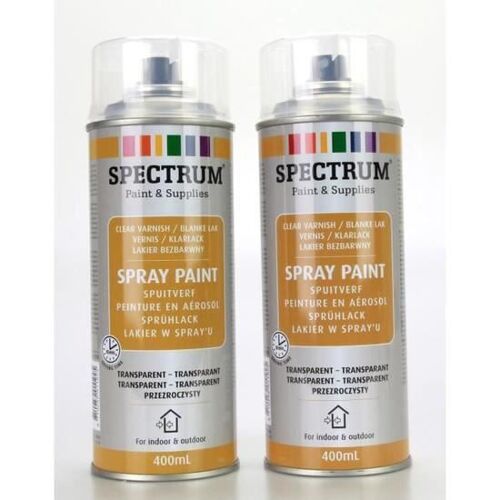 Lot De 2 Peintures En Aérosol Vernis Transparent 400ml Bois,Métal,Plastique