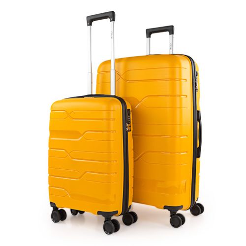 Ensemble De 2 Valises De Voyage Rigides En Polypropylène Avec Lumière De Verrouillage TSA Et Cabine De Taille Résistante Et Grande 760317