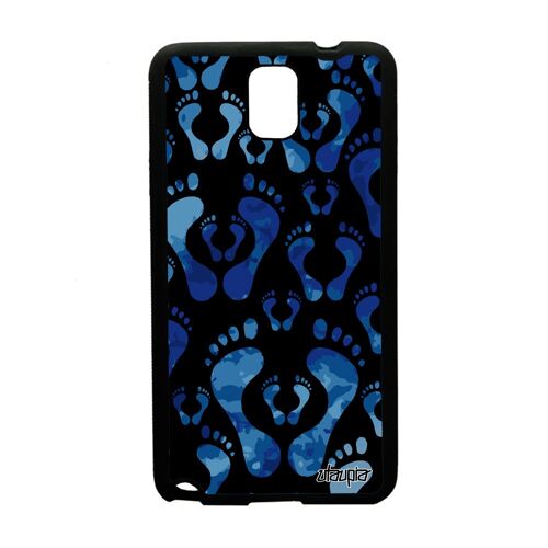 Coque silicone Note 3 trace de pas bleu swag couleur original en Samsung Galaxy Note 3