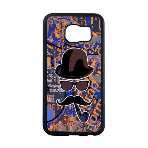 Coque Galaxy S6 Edge silicone portrait bleu swag etui graf garcon case a Samsung Galaxy S6 Edge