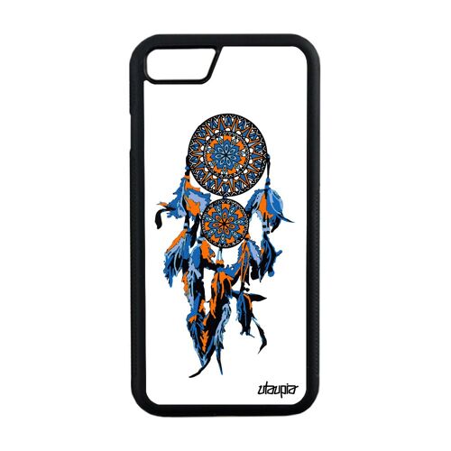 Coque iPhone 8 silicone attrape reve enfant jolie Bleu hippie azteque maya iPhone 8