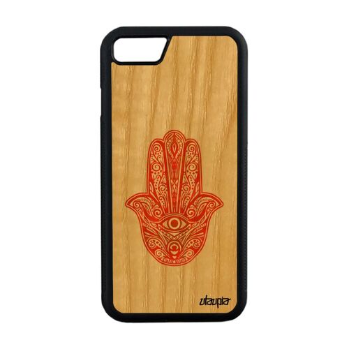 Coque Bois Main De Fatma Pour Iphone 7 Silicone Telephone Rigide Il Fille