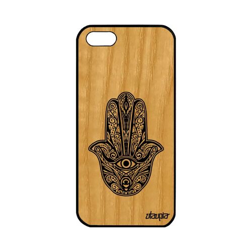 Coque En Bois Pour Iphone 5 5s Se Silicone Main De Fatma De Luxe Berbere A Apple Iphone 5 Iphone 5s Iphone Se