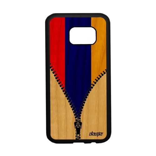 Coque Pour Samsung S7 En Bois Silicone Drapeau Armenie Armenien Football Samsung Galaxy S7