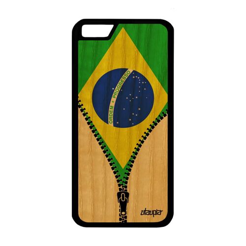 Coque Rigide Pour Iphone 6 6s Bois Silicone Drapeau Bresil Bresilien Case Iphone 6 Iphone 6s