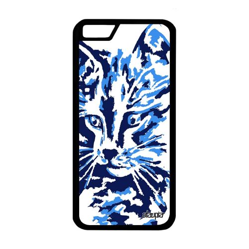 Coque Iphone 6 6s Silicone Chat Personnalisé Bumper Chaton Case Art Femme