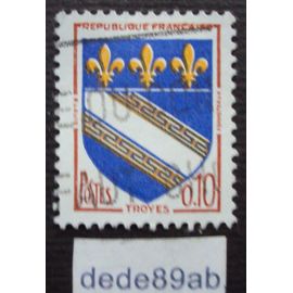 France.. 0f10 Armoiries De Troyes (Aube 10) . Oblitéré Used Stamp.