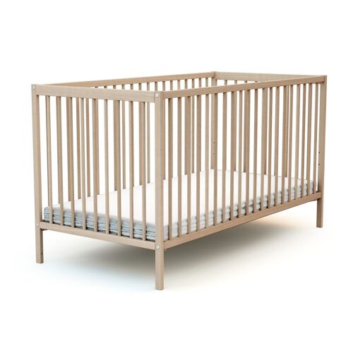 Lit Bébé Essentiel 70x140 Cm Hêtre Brut - At4
