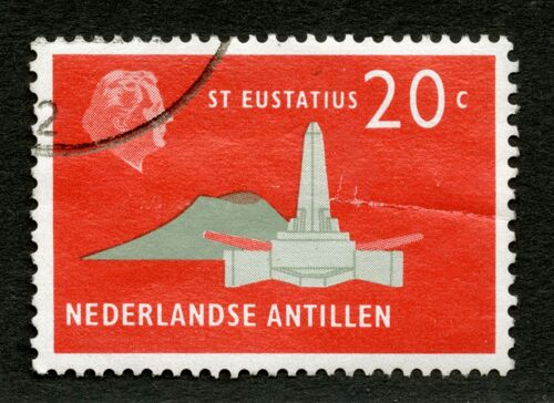 Timbre Oblitéré Nederlandse Antillen, St Eustatius, 20 C