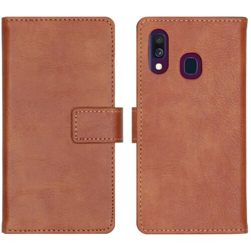 Imoshion ÃTui De Tã©Lã©Phone Portefeuille Luxe Galaxy A40 Brun