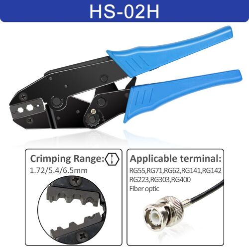 Paigne HS-02H - Pince À Sertir De Câble Coaxial, Kit Pour Sma/bnc Rg58, 59, 62, 174,8, 11, 188, 233 Et Outils De Dénudage