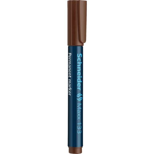 Schneider Lot De 5 Marqueurs Permanent Maxx 133 Pte Biseau 1-4 Mm Brun