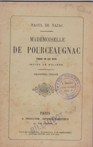 Mademoiselle De Pourceaugnac