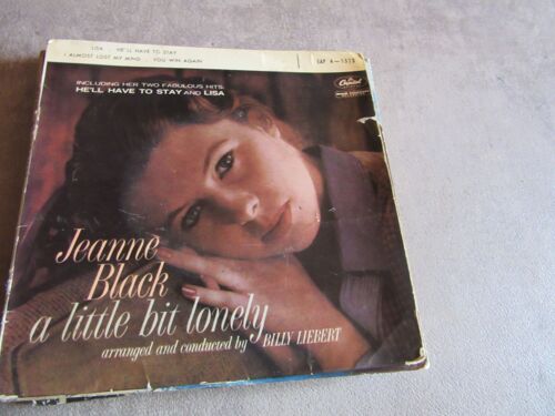 45 Tours Jeanne Black Little Bit Lonely : Lisa : He Ll Have To Stay : Almost Lost My Mind : You Win Again Ref Capitol 1513