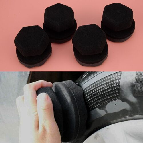 Brosse De Nettoyage Des Pneus, 8cm, 4 Pièces, Mousse Pour Le Polissage Des Détails De La Voiture, Nouveau