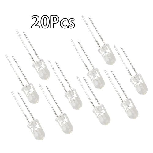 Mini Ampoules Led Pour Oral Y Cadgrad Gmc Hummer Buick Pontiac Oldsmobile Isuzu, 5v-12v, 5mm, 20 Pièces