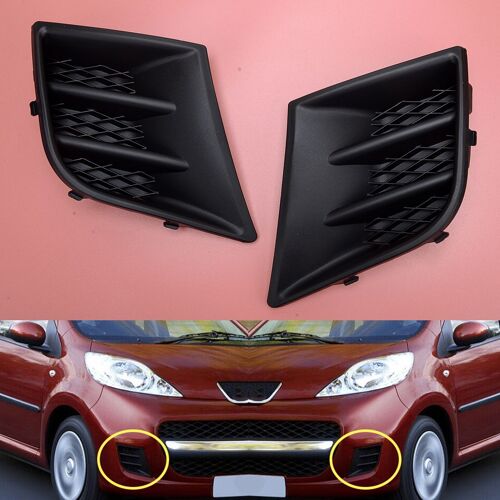 Couvercle De Calandre De Phare Antibrouillard Pour Peugeot, 1 Paire, Noir, Avant Gauche Droite, Pour Voiture, 7422a9 7422a8, 107, 2009, 2010, 2011, 2012