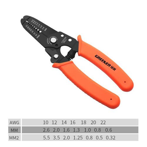 6.5 pouces - Pince à sertir automatique multifonctionnelle, coupe fil vert, pince à sertir, outils, outil à main électrique
